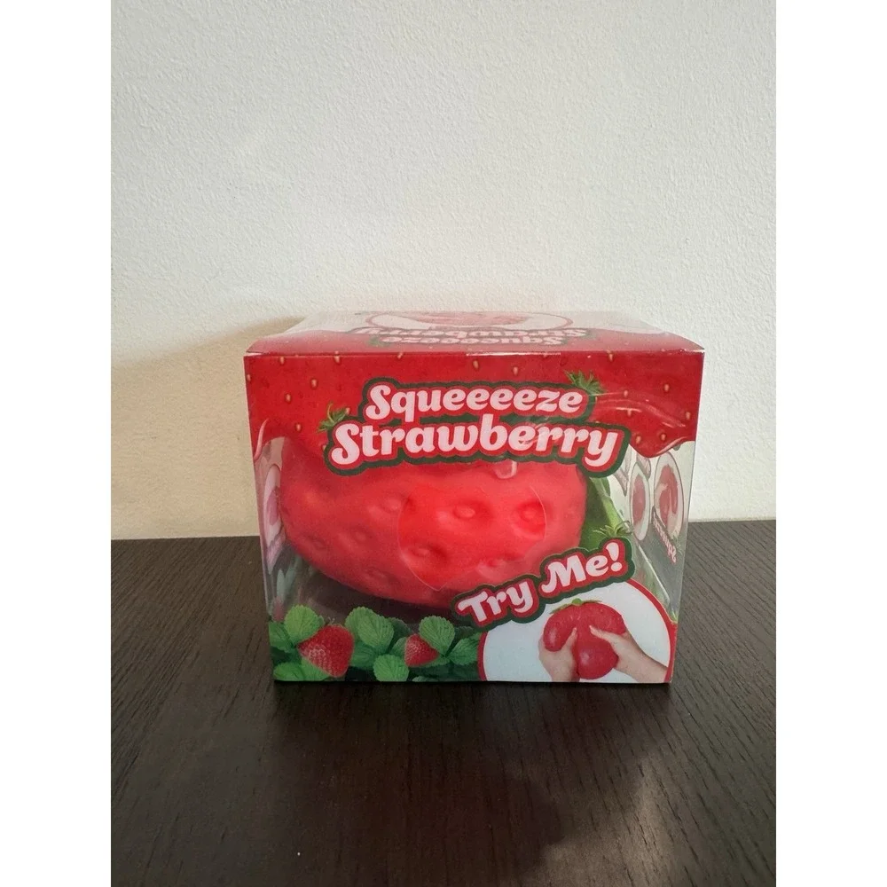 Squeeeeze Strawberry Sensory Fidget Toy Kids Oversized Squishy Jumbo Sunny